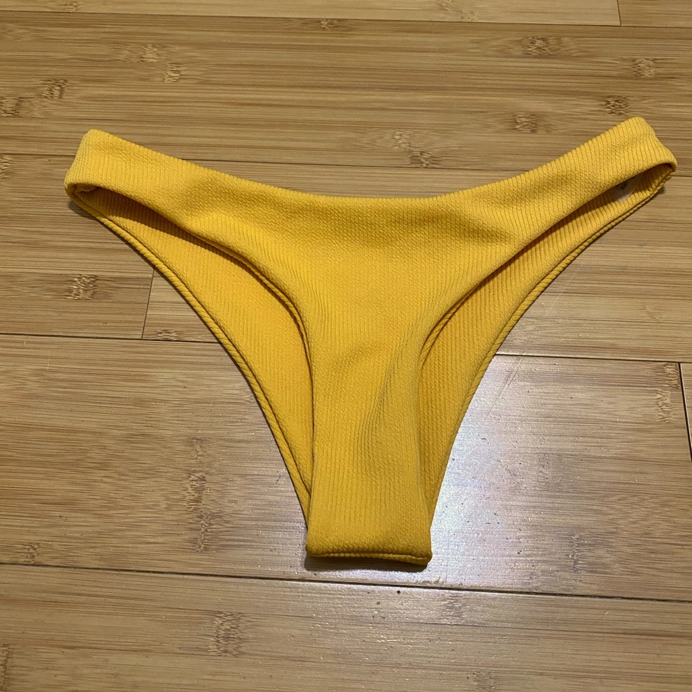 Gold/Yellow Ribbed Bikini Bottom